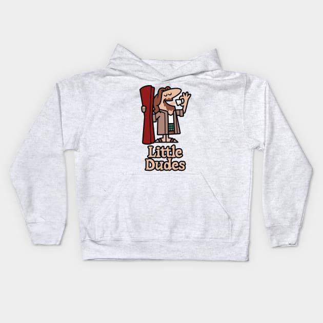 Little Dudes Pizza Kids Hoodie by harebrained